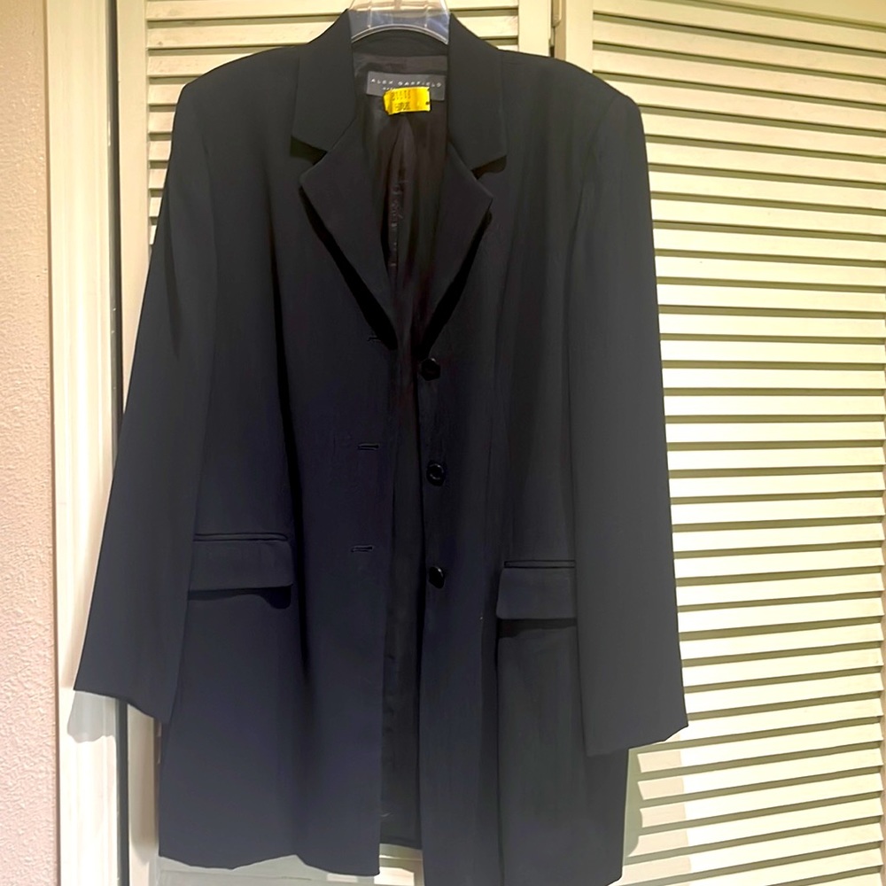 Alex Garfield long, black jacket! Size 14z